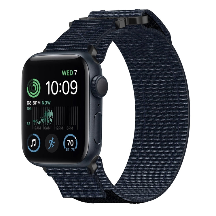 Nylon Hook And Loop Fastener Watch Band, For Apple Watch Series 8 45mm, For Apple Watch SE 2022 40mm, For Apple Watch SE 2022 44mm, For Apple Watch Series 7 41mm, For Apple Watch Series 7 45mm, For Apple Watch SE 40mm, For Apple Watch SE 44mm          ...