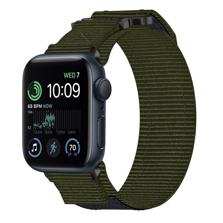 Nylon Hook And Loop Fastener Watch Band, For Apple Watch Series 8 45mm, For Apple Watch SE 2022 40mm, For Apple Watch SE 2022 44mm, For Apple Watch Series 7 41mm, For Apple Watch Series 7 45mm, For Apple Watch SE 40mm, For Apple Watch SE 44mm          ...