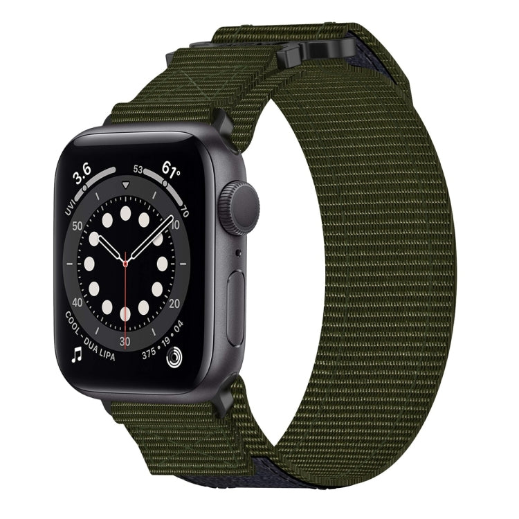 Nylon Hook And Loop Fastener Watch Band, For Apple Watch Series 8 45mm, For Apple Watch SE 2022 40mm, For Apple Watch SE 2022 44mm, For Apple Watch Series 7 41mm, For Apple Watch Series 7 45mm, For Apple Watch SE 40mm, For Apple Watch SE 44mm          ...