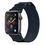 Nylon Hook And Loop Fastener Watch Band, For Apple Watch Series 5 44mm, For Apple Watch Series 5 40mm, For Apple Watch Series 4 44mm, For Apple Watch Series 4 40mm, For Apple Watch Series 3 38mm, For Apple Watch Series 3 42mm                           ...