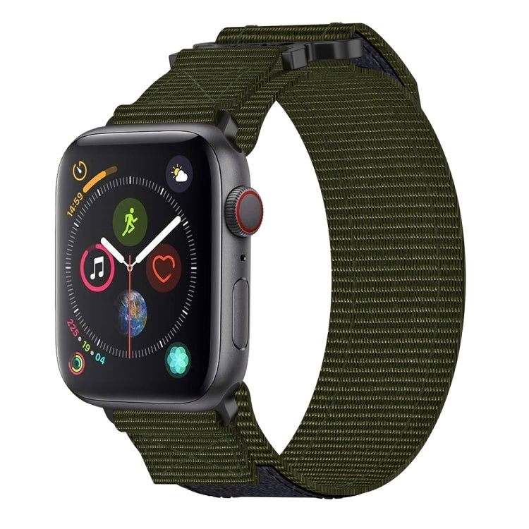 Nylon Hook And Loop Fastener Watch Band, For Apple Watch Series 5 44mm, For Apple Watch Series 5 40mm, For Apple Watch Series 4 44mm, For Apple Watch Series 4 40mm, For Apple Watch Series 3 38mm, For Apple Watch Series 3 42mm                           ...