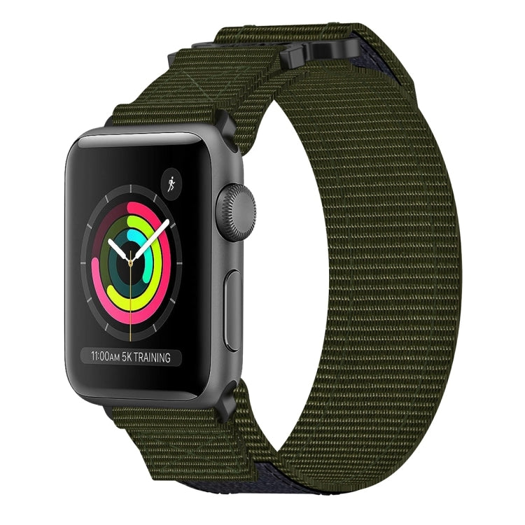 Nylon Hook And Loop Fastener Watch Band, For Apple Watch Series 5 44mm, For Apple Watch Series 5 40mm, For Apple Watch Series 4 44mm, For Apple Watch Series 4 40mm, For Apple Watch Series 3 38mm, For Apple Watch Series 3 42mm                           ...