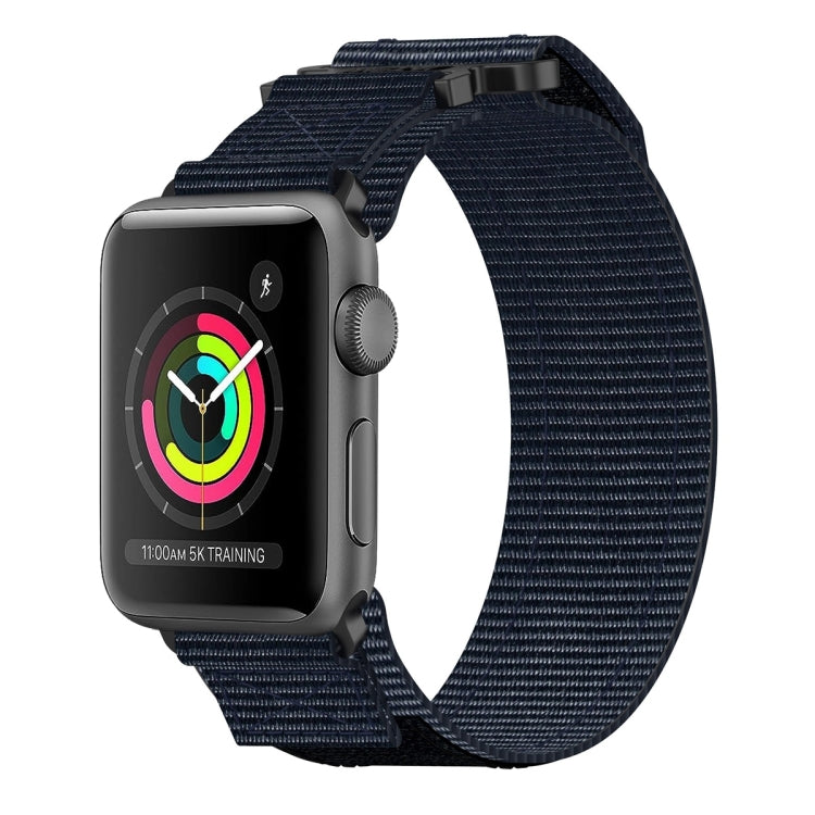 Nylon Hook And Loop Fastener Watch Band, For Apple Watch Series 5 44mm, For Apple Watch Series 5 40mm, For Apple Watch Series 4 44mm, For Apple Watch Series 4 40mm, For Apple Watch Series 3 38mm, For Apple Watch Series 3 42mm                           ...