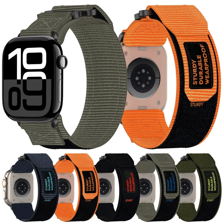 Nylon Hook And Loop Fastener Watch Band, For Apple Watch Series 8 45mm, For Apple Watch SE 2022 40mm, For Apple Watch SE 2022 44mm, For Apple Watch Series 7 41mm, For Apple Watch Series 7 45mm, For Apple Watch SE 40mm, For Apple Watch SE 44mm          ...