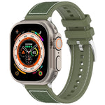 Official Buckle Hybrid Nylon Braid Silicone Watch Band, For Apple Watch SE 40mm, For Apple Watch SE 44mm, For Apple Watch Series 6 40mm, For Apple Watch Series 6 44mm, For Apple Watch Series 5 44mm, For Apple Watch Series 5 40mm                        ...