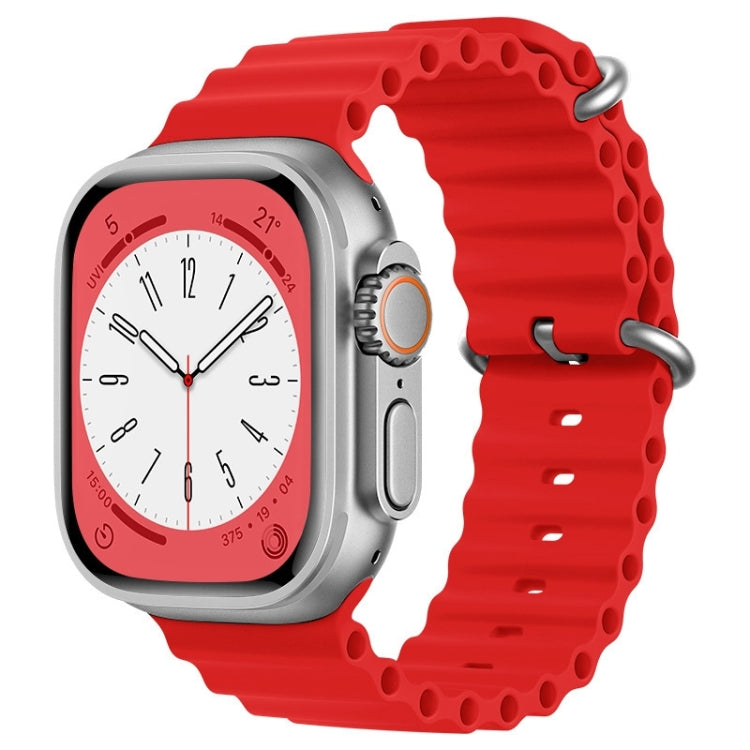 ZGA Ocean Silicone Watch Band, For Apple Watch Series 10 46mm, For Apple Watch Series 10 42mm, For Apple Watch SE 2023 44mm, For Apple Watch Ultra 2 49mm, For Apple Watch Series 9 45mm, For Apple Watch Ultra 49mm, For Apple Watch Series 8 45mm         ...
