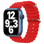 ZGA Ocean Silicone Watch Band, For Apple Watch Series 10 46mm, For Apple Watch Series 10 42mm, For Apple Watch SE 2023 44mm, For Apple Watch Ultra 2 49mm, For Apple Watch Series 9 45mm, For Apple Watch Ultra 49mm, For Apple Watch Series 8 45mm         ...