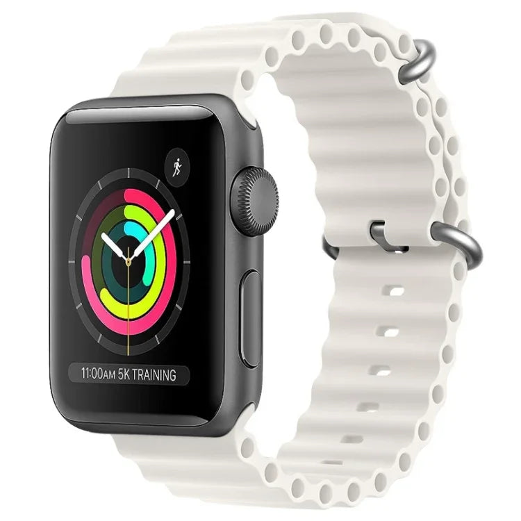 ZGA Ocean Silicone Watch Band, For Apple Watch Series 4 44mm, For Apple Watch Series 3 42mm, For Apple Watch Series 2 42mm, For Apple Watch 42mm