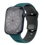 Wave Texture Reverse Buckle Silicone Watch Band, For Apple Watch Series 8 41mm, For Apple Watch Series 8 45mm, For Apple Watch SE 2022 40mm, For Apple Watch SE 2022 44mm