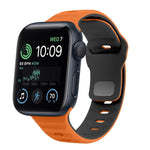 Wave Texture Reverse Buckle Silicone Watch Band, For Apple Watch Series 8 41mm, For Apple Watch Series 8 45mm, For Apple Watch SE 2022 40mm, For Apple Watch SE 2022 44mm