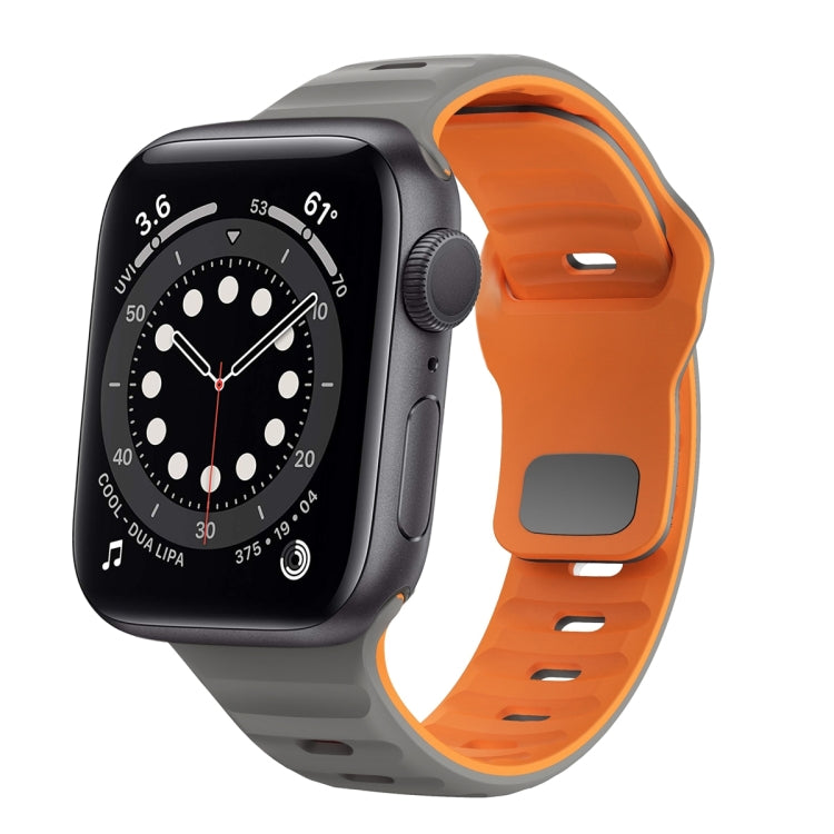 Wave Texture Reverse Buckle Silicone Watch Band, For Apple Watch Series 6 40mm, For Apple Watch Series 6 44mm, For Apple Watch Series 5 44mm, For Apple Watch Series 5 40mm