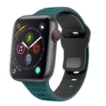 Wave Texture Reverse Buckle Silicone Watch Band, For Apple Watch Series 4 44mm, For Apple Watch Series 4 40mm, For Apple Watch Series 3 38mm, For Apple Watch Series 3 42mm