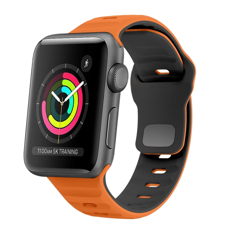 Wave Texture Reverse Buckle Silicone Watch Band, For Apple Watch Series 2 42mm, For Apple Watch Series 2 38mm, For Apple Watch 42mm, For Apple Watch 38mm