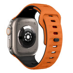 Wave Texture Reverse Buckle Silicone Watch Band, For Apple Watch Series 10 46mm, For Apple Watch Series 10 42mm, For Apple Watch SE 2023 44mm, For Apple Watch SE 2023 40mm