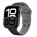 Wave Texture Reverse Buckle Silicone Watch Band, For Apple Watch Series 10 46mm, For Apple Watch Series 10 42mm, For Apple Watch SE 2023 44mm, For Apple Watch SE 2023 40mm