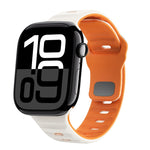 Wave Texture Reverse Buckle Silicone Watch Band, For Apple Watch Series 10 46mm, For Apple Watch Series 10 42mm, For Apple Watch SE 2023 44mm, For Apple Watch SE 2023 40mm