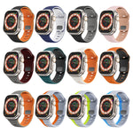 Wave Texture Reverse Buckle Silicone Watch Band, For Apple Watch Series 10 46mm, For Apple Watch Series 10 42mm, For Apple Watch SE 2023 44mm, For Apple Watch SE 2023 40mm
