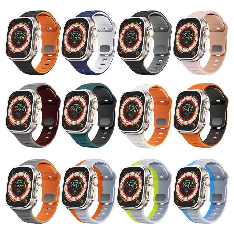 Wave Texture Reverse Buckle Silicone Watch Band, For Apple Watch Series 2 42mm, For Apple Watch Series 2 38mm, For Apple Watch 42mm, For Apple Watch 38mm