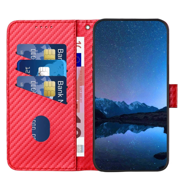 YX0070 Carbon Fiber Buckle Leather Phone Case with Lanyard, For iPhone 12 mini, For iPhone 11 Pro Max, For iPhone 11, For iPhone 11 Pro, For iPhone X / XS, For iPhone XR