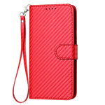 YX0070 Carbon Fiber Buckle Leather Phone Case with Lanyard, For iPhone XS Max, For iPhone 8 Plus / 7 Plus