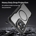 Carbon Fiber Texture MagSafe Translucent Phone Case, For iPhone 11 Pro