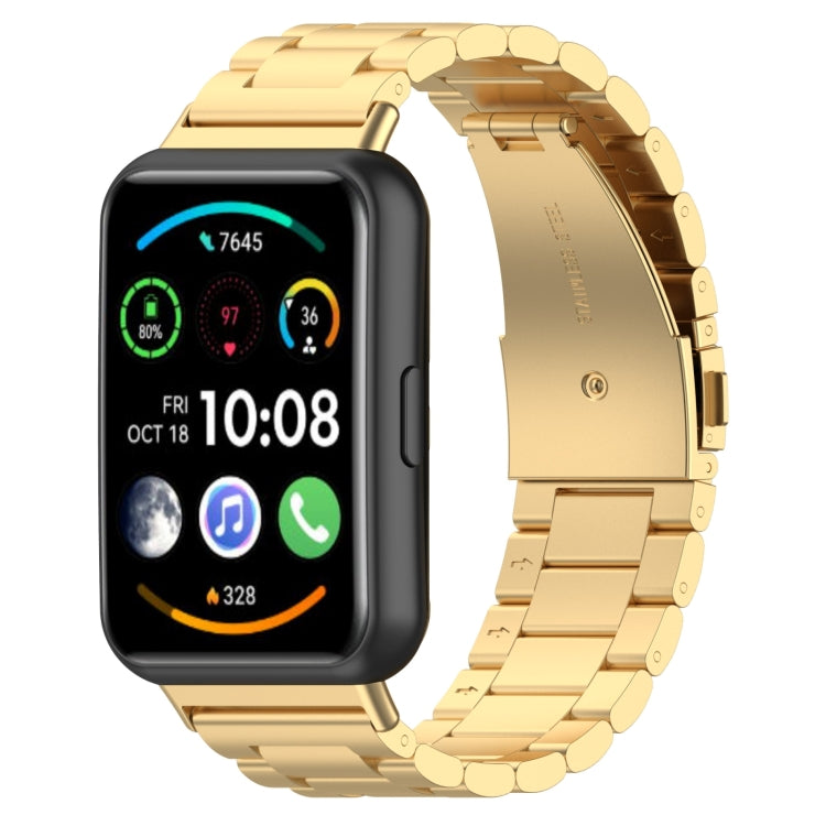 Three Bead Stainless Steel Metal Watch Band, For Huawei Watch Fit 5 / Fit 5 Pro / Fit 4 / Fit 3