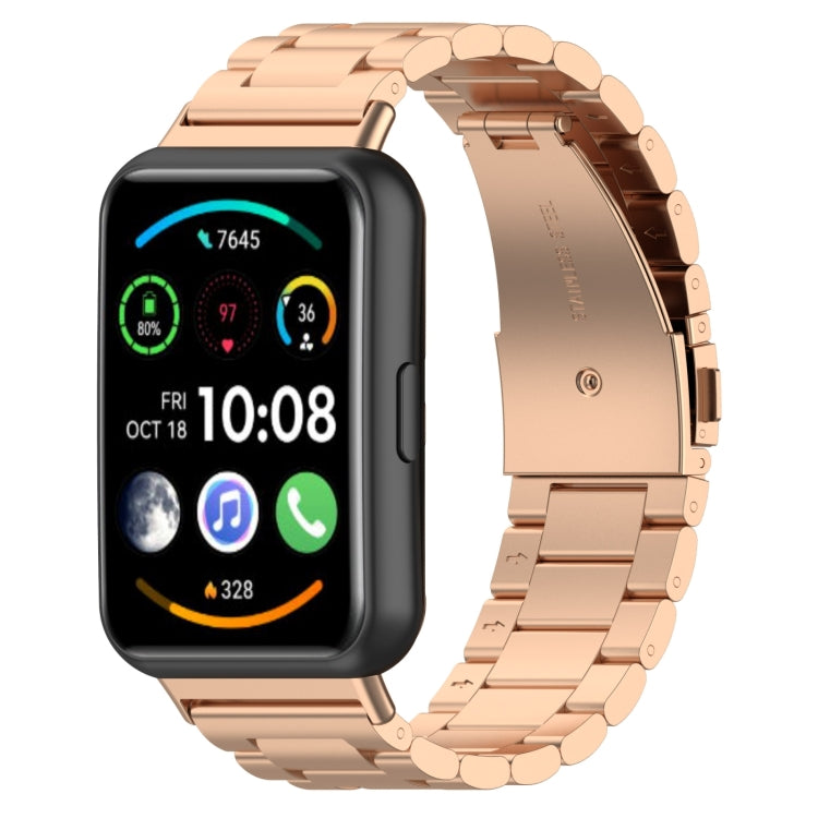 Three Bead Stainless Steel Metal Watch Band, For Huawei Watch Fit 5 / Fit 5 Pro / Fit 4 / Fit 3