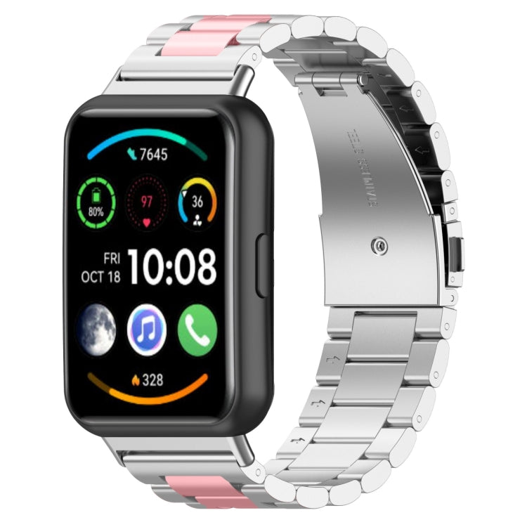 Three Bead Stainless Steel Metal Watch Band, For Huawei Watch Fit 5 / Fit 5 Pro / Fit 4 / Fit 3