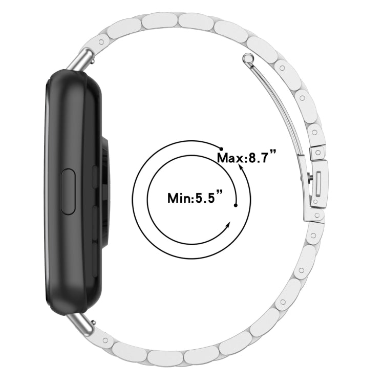 Three Bead Stainless Steel Metal Watch Band, For Huawei Watch Fit 5 / Fit 5 Pro / Fit 4 / Fit 3