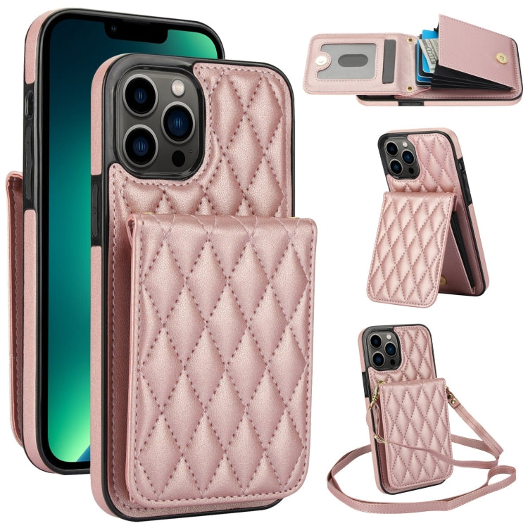 YM015 Crossbody Rhombic Card Bag RFID Phone Case, For iPhone 14 Pro Max, For iPhone 13 Pro Max, For iPhone 13 Pro, For iPhone 13, For iPhone 12 / 12 Pro, For iPhone 12 Pro Max, For iPhone 11 Pro Max, For iPhone 11