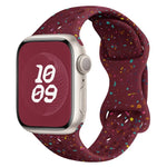 Hole Style Butterfly Buckle Camouflage Silicone Watch Band, For Apple Watch Series 10 46mm, For Apple Watch Series 10 42mm, For Apple Watch SE 2023 44mm, For Apple Watch SE 2023 40mm