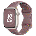 Hole Style Butterfly Buckle Camouflage Silicone Watch Band, For Apple Watch Series 10 46mm, For Apple Watch Series 10 42mm, For Apple Watch SE 2023 44mm, For Apple Watch SE 2023 40mm