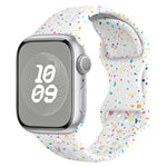 Hole Style Butterfly Buckle Camouflage Silicone Watch Band, For Apple Watch Series 7 41mm, For Apple Watch Series 7 45mm, For Apple Watch SE 40mm, For Apple Watch SE 44mm