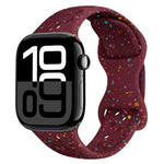 Hole Style Butterfly Buckle Camouflage Silicone Watch Band, For Apple Watch Series 10 46mm, For Apple Watch Series 10 42mm, For Apple Watch SE 2023 44mm, For Apple Watch SE 2023 40mm