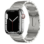 PG63 Three-Bead Protrusion Titanium Metal Watch Band, For Apple Watch Series 10 46mm, For Apple Watch Series 10 42mm, For Apple Watch SE 2023 44mm, For Apple Watch SE 2023 40mm, For Apple Watch Ultra 2 49mm, For Apple Watch Series 9 45mm               ...