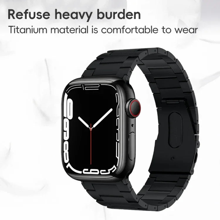 PG63 Three-Bead Protrusion Titanium Metal Watch Band, For Apple Watch Series 10 46mm, For Apple Watch Series 10 42mm, For Apple Watch SE 2023 44mm, For Apple Watch SE 2023 40mm, For Apple Watch Ultra 2 49mm, For Apple Watch Series 9 45mm               ...