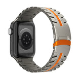 Double Lock Buckle Turtle Titanium Steel Watch Band, For Apple Watch 42mm, For Apple Watch 38mm