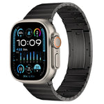 PG65 Single Bead Bamboo Joint Spring Bars Titanium Metal Watch Band, For Apple Watch Series 10 46mm, For Apple Watch Series 10 42mm, For Apple Watch SE 2023 44mm, For Apple Watch SE 2023 40mm, For Apple Watch Ultra 2 49mm, For Apple Watch Series 9 45mm...