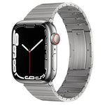 PG65 Single Bead Bamboo Joint Spring Bars Titanium Metal Watch Band, For Apple Watch Series 10 46mm, For Apple Watch Series 10 42mm, For Apple Watch SE 2023 44mm, For Apple Watch SE 2023 40mm, For Apple Watch Ultra 2 49mm, For Apple Watch Series 9 45mm...