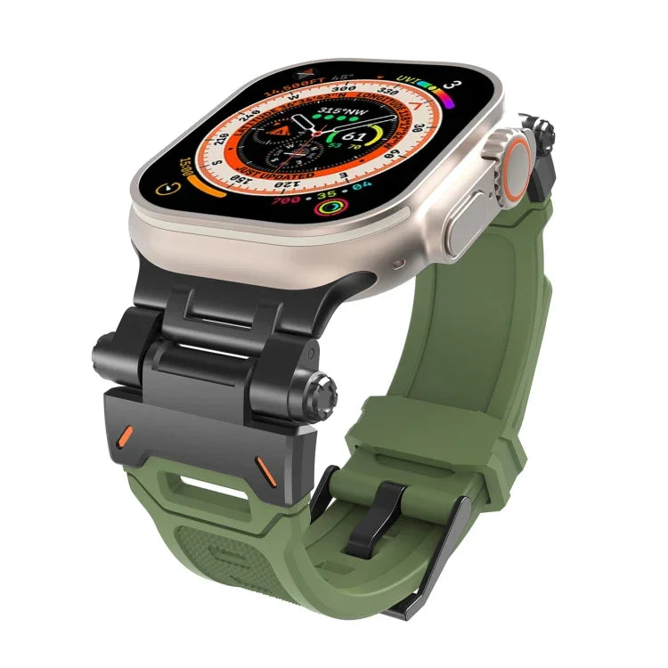 Stainless Steel Connector TPU Watch Band, For Apple Watch SE 2023 44mm, For Apple Watch Ultra 2 49mm