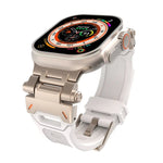 Stainless Steel Connector TPU Watch Band, For Apple Watch SE 2023 44mm, For Apple Watch Ultra 2 49mm