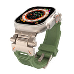 Stainless Steel Connector TPU Watch Band, For Apple Watch SE 2023 44mm, For Apple Watch Ultra 2 49mm