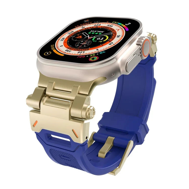 Stainless Steel Connector TPU Watch Band, For Apple Watch Series 9 45mm, For Apple Watch Ultra 49mm