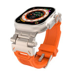 Stainless Steel Connector TPU Watch Band, For Apple Watch Series 9 45mm, For Apple Watch Ultra 49mm