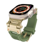 Stainless Steel Connector TPU Watch Band, For Apple Watch Series 8 45mm, For Apple Watch SE 2022 44mm