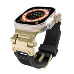 Stainless Steel Connector TPU Watch Band, For Apple Watch Series 7 45mm, For Apple Watch SE 44mm