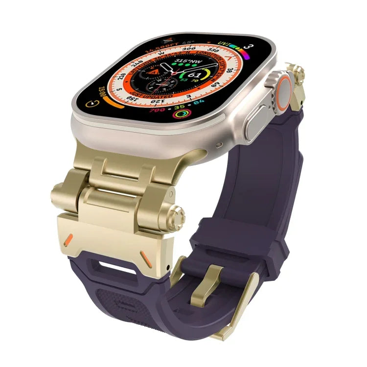 Stainless Steel Connector TPU Watch Band, For Apple Watch Series 6 44mm, For Apple Watch Series 5 44mm