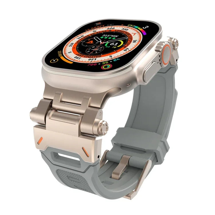 Stainless Steel Connector TPU Watch Band, For Apple Watch Series 4 44mm, For Apple Watch Series 3 42mm