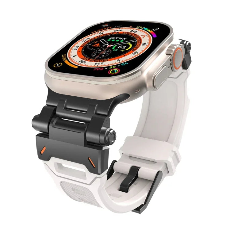 Stainless Steel Connector TPU Watch Band, For Apple Watch Series 4 44mm, For Apple Watch Series 3 42mm