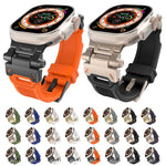 Stainless Steel Connector TPU Watch Band, For Apple Watch Series 7 45mm, For Apple Watch SE 44mm